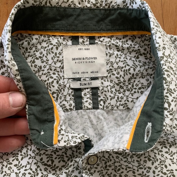 flower, leaf pattern shirt - Picture 3 of 3